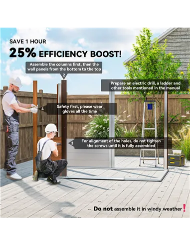 Outsunny 6 x 8ft Galvanised Steel Shed - Brown Wood-Effect