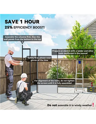 Outsunny 6 x 6ft Outdoor Storage Shed, Plastic Garden Shed with Windows and Air Vents, Outdoor Resin Tool Shed with Latch Doors 