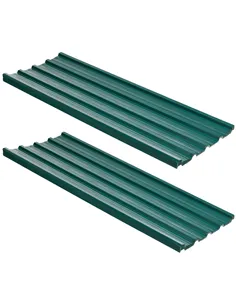 Outsunny Corrugated Roofing Sheets, Pack of 24, Galvanised Metal Roofing Sheets for Greenhouse, Garage, Storage Shed, Carport, 1