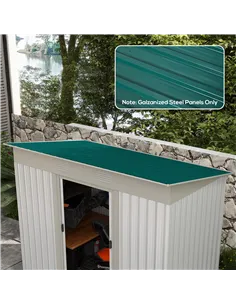 Outsunny Corrugated Roofing Sheets, Pack of 24, Galvanised Metal Roofing Sheets for Greenhouse, Garage, Storage Shed, Carport, 1 2