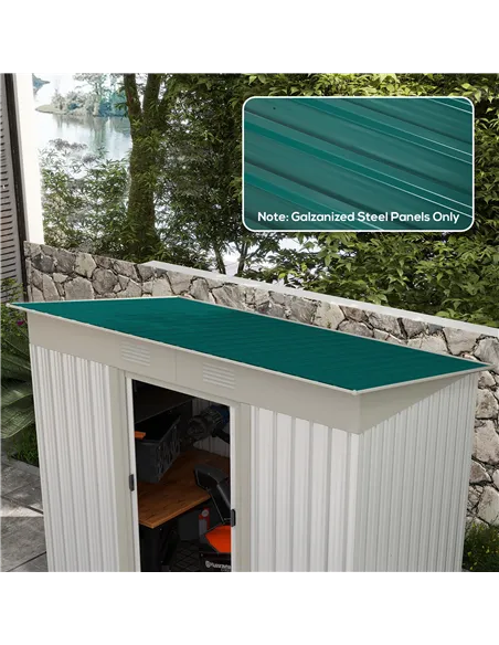Outsunny Corrugated Roofing Sheets, Pack of 24, Galvanised Metal Roofing Sheets for Greenhouse, Garage, Storage Shed, Carport, 1