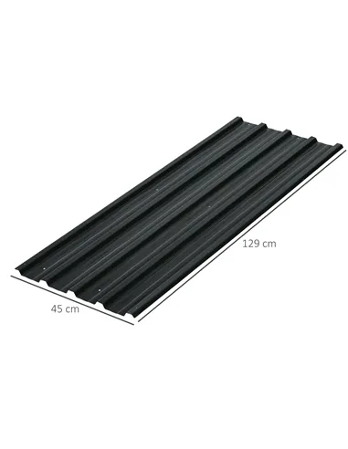 Outsunny Corrugated Roofing Sheets, Pack of 24, Galvanised Metal Roofing Sheets for Greenhouse, Garage, Storage Shed, Carport, 1