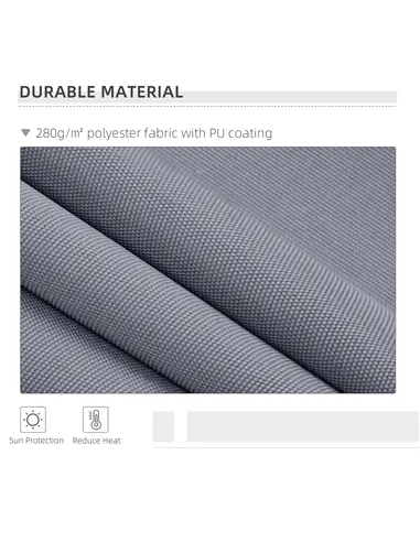 Outsunny Manual Retractable Awning, size (4m x3m)-Grey