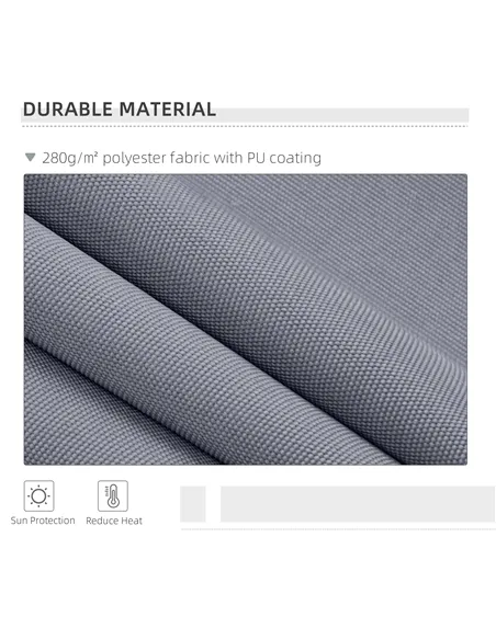 Outsunny Manual Retractable Awning, size (4m x3m)-Grey