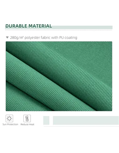 Outsunny Manual Retractable Awning, size (4m x3m)-Green