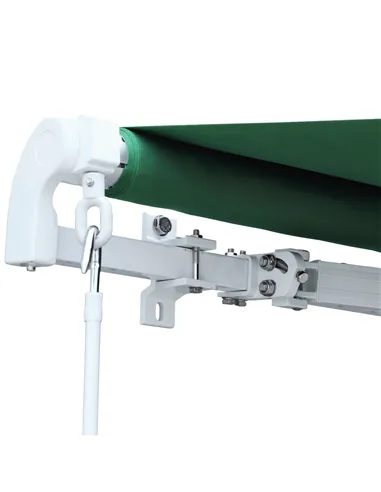 Outsunny Manual Retractable Awning, size (4m x3m)-Green
