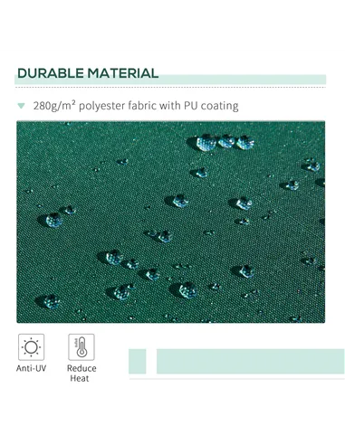 Outsunny Awning Canopy Manual Retractable Porch Sun Shade Shelter 3 x 2m Green