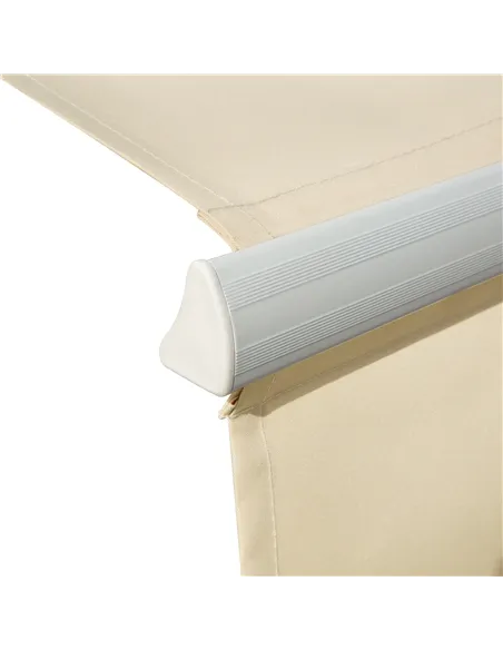 Outsunny 3.5M x 2.5M Manual Awning Canopy Retractable Sun Shade Shelter for Garden Patio