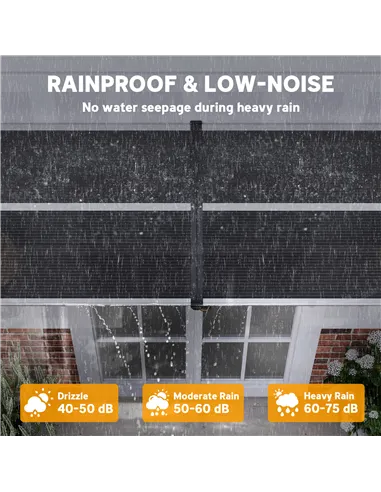 Outsunny Front Door Canopy Outdoor Awning Aluminium Rigid Plastic Polycarbonate Rain Shelter UV Water Rain Resistant 196 x 75cm 