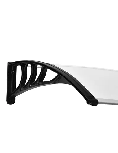 Outsunny Front Door Canopy Outdoor Awning Aluminium Rigid Plastic Polycarbonate Rain Shelter UV Water Rain Resistant 75 x 195 cm