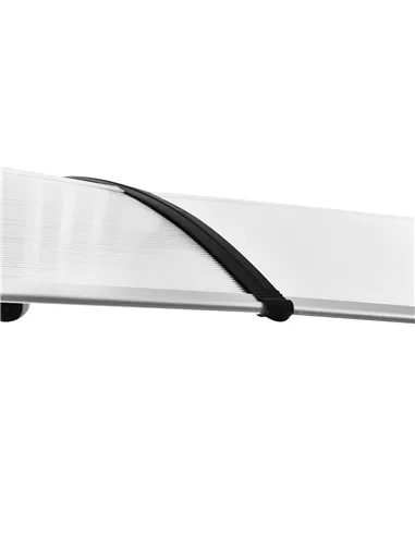 Outsunny Front Door Canopy Outdoor Awning Aluminium Rigid Plastic Polycarbonate Rain Shelter UV Water Rain Resistant 75 x 195 cm