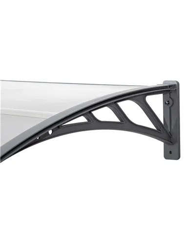 Outsunny Front Door Canopy Outdoor Awning Aluminium Rigid Plastic Polycarbonate Rain Shelter UV Water Rain Resistant 196 x 75cm 