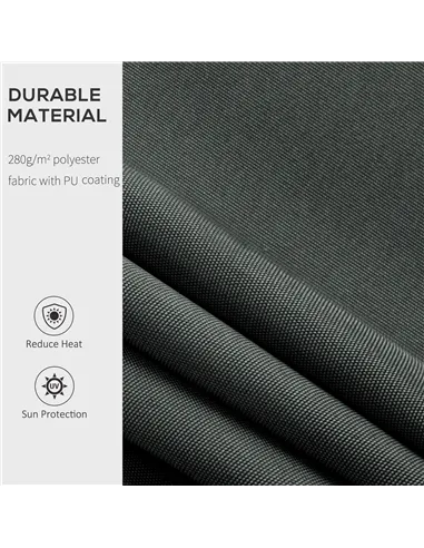 Outsunny 3.5M x 2.5M Manual Awning Canopy Retractable Sun Shade Shelter for Garden Patio