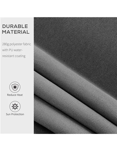 Outsunny 4x2.5m Manual Awning Window Door Sun Weather Shade w/ Handle Grey
