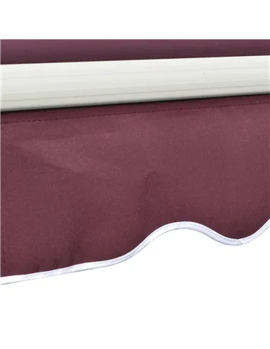 Outsunny Manual Retractable Awning, 3x2.5 m-Red