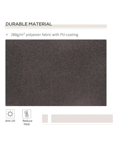 Outsunny Awning Canopy Manual Retractable Porch Sun Shade Shelter 3 x 2m Grey