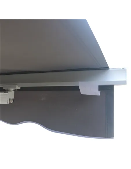 Outsunny 3 x 2.5m Manual Awning Canopy Sun Shade Shelter Retractable for Garden Grey