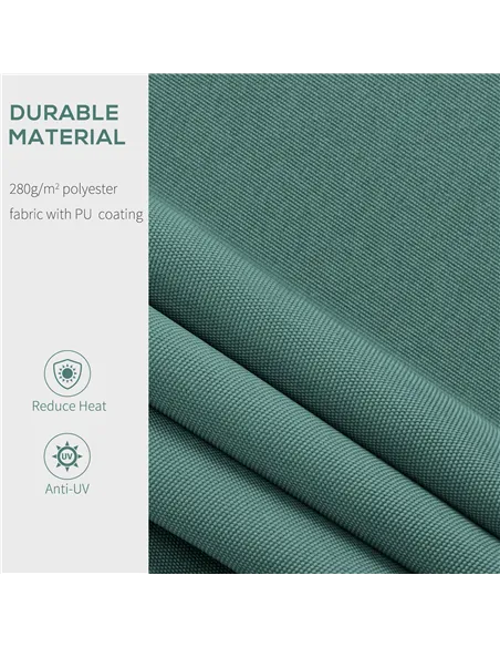 Outsunny Manual Retractable Awning, 2.5x2 m-Dark Green