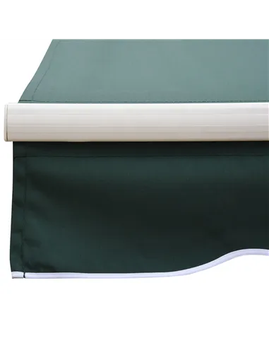 Outsunny Manual Retractable Awning, 2.5x2 m-Dark Green