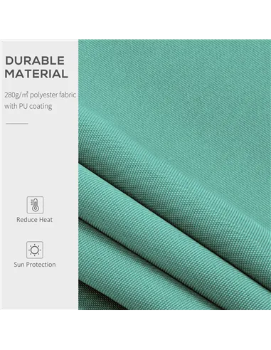 Outsunny 3x2.5 m Sun Shade Canopy Garden Patio Manual Retractable Awning Canopy-Dark Green