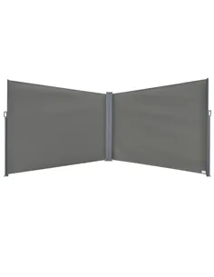 Outsunny 6 x 2m Retractable Sun Side Awning Screen Fence Patio Garden Wall Balcony Screening Panel Outdoor Blind Privacy Divider