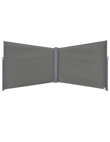 Outsunny 6 x 2m Retractable Sun Side Awning Screen Fence Patio Garden Wall Balcony Screening Panel Outdoor Blind Privacy Divider