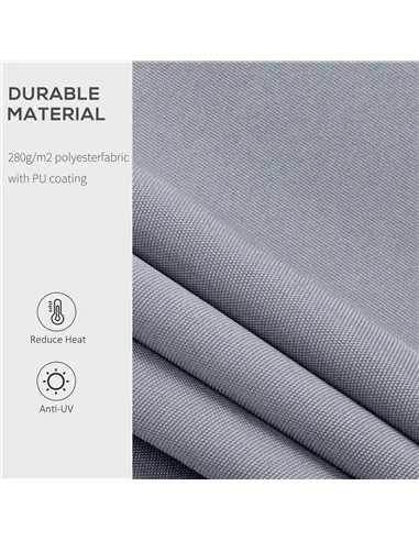 Outsunny 2.5m x 2m Garden Patio Manual Awning Canopy Sun Shade Shelter Retractable with Winding Handle Grey