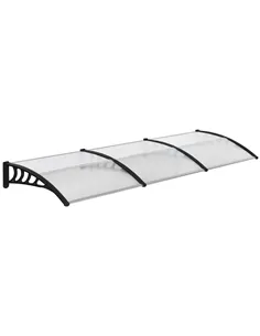 Outsunny Front Door Canopy, Outdoor Awning, 303 x 96cm Rain Shelter for Window, Porch and Front/Back Door, Clear