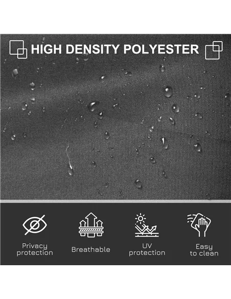 Outsunny Retractable Sun Side Awning Screen Fence Patio Garden Wall Balcony Screening Panel Outdoor Blind Privacy Divider (3x1.6