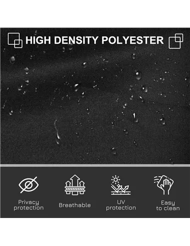 Outsunny Retractable Sun Side Awning Screen Fence Patio Garden Wall Balcony Screening Panel Outdoor Blind Privacy Divider (3x1.6