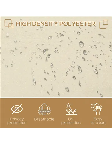 Outsunny Retractable Sun Side Awning Screen Fence Patio Garden Wall Balcony Screening Panel Outdoor Blind Privacy Divider (3x2M,