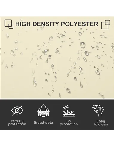 Outsunny Retractable Sun Side Awning Screen Fence Patio Garden Wall Balcony Screening Panel Outdoor Blind Privacy Divider (3x1.6