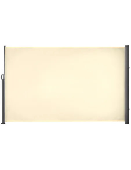 Outsunny Retractable Sun Side Awning Screen Fence Patio Garden Wall Balcony Screening Panel Outdoor Blind Privacy Divider (3x1.8