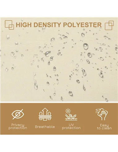 Outsunny Retractable Sun Side Awning Screen Fence Patio Garden Wall Balcony Screening Panel Outdoor Blind Privacy Divider (3x1.8