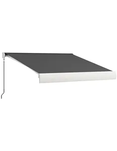 Outsunny 2.5 x 3m Electric Cassette Awning, with Remote - Grey