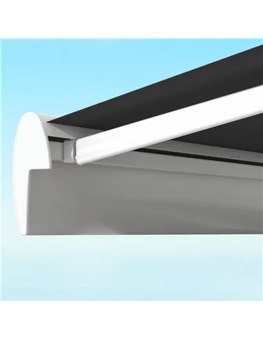 Outsunny 4 x 3(m) Electric Retractable Awning with Remote Controller, Aluminium Frame Sun Canopies for Patio Door Window
