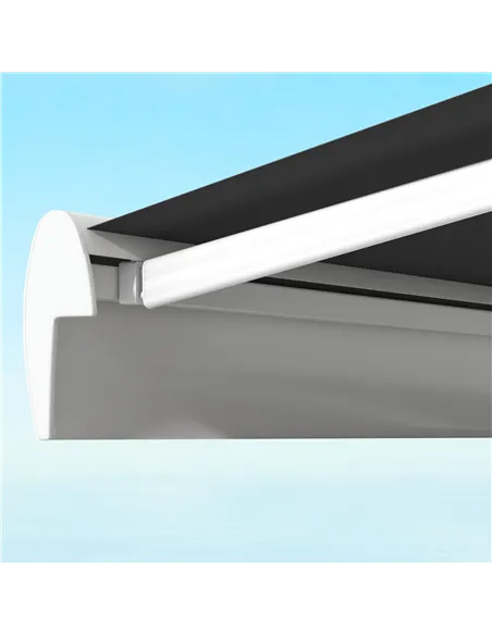 Outsunny 4 x 3(m) Electric Retractable Awning with Remote Controller, Aluminium Frame Sun Canopies for Patio Door Window