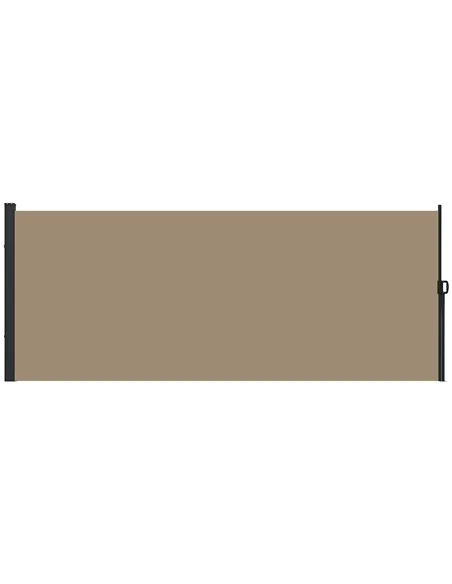Outsunny Retractable Side Awning, Outdoor Privacy Screen for Garden, Hot Tub, Balcony, Terrace, Pool, 400 x 180cm, Khaki