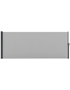 Outsunny 400 x x 160cm Retractable Side Awning - Light Grey