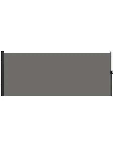 Outsunny Retractable Side Awning, Outdoor Privacy Screen for Garden, Hot Tub, Balcony, Terrace, Pool, 400 x 180cm, Dark Grey