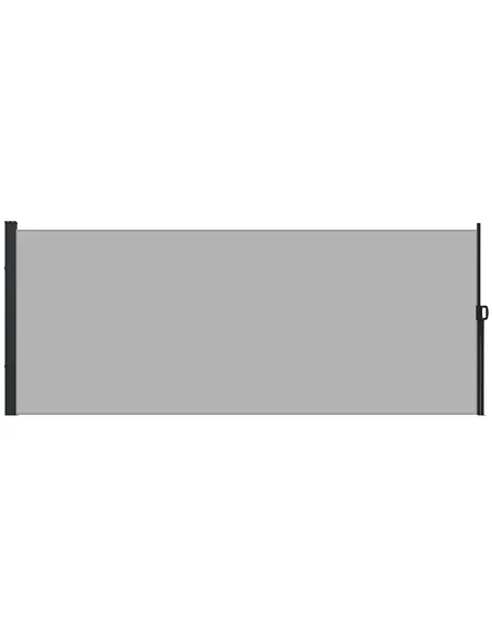 Outsunny Retractable Side Awning, Outdoor Privacy Screen for Garden, Hot Tub, Balcony, Terrace, Pool, 400 x 180cm, Light Grey