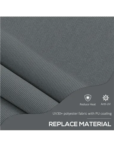 Outsunny 2 x 1.2m Manual Retractable Awning - Grey