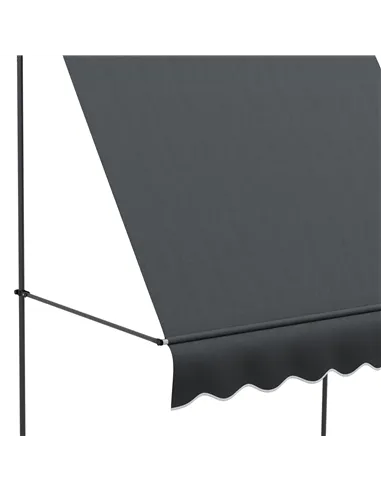 Outsunny 2 x 1.2m Manual Retractable Awning - Grey
