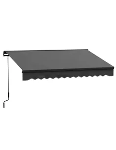 Outsunny 3 x 2m Aluminium Frame Electric Awning, with Remote - Dark Grey