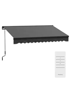 Outsunny 3 x 2m Aluminium Frame Electric Awning, with Remote - Dark Grey 2