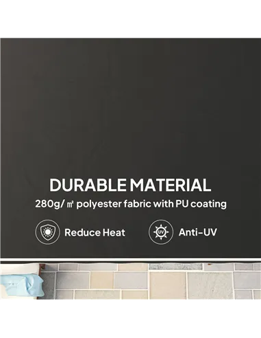 Outsunny Garden Retractable Awning - Black