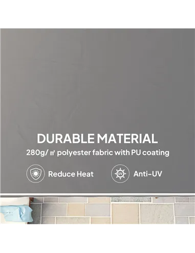 Outsunny 2 x 2.5m Manual Retractable Awning - Dark Grey