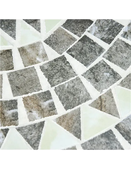 Outsunny Round Mosaic Tabletop Garden Table - Grey/Black