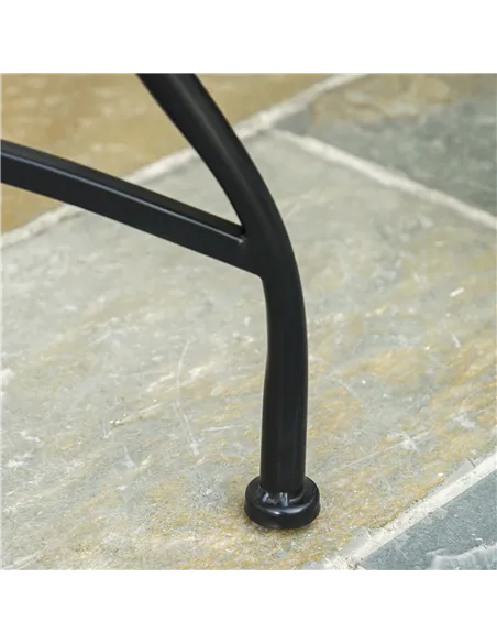 Outsunny Round Mosaic Tabletop Garden Table - Grey/Black