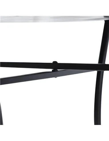 Outsunny 60 cm Mosaic Garden Table, Small Round Outdoor Side Table with Ceramic Top, Plant Stand for Patio, Balcony, Orange and 